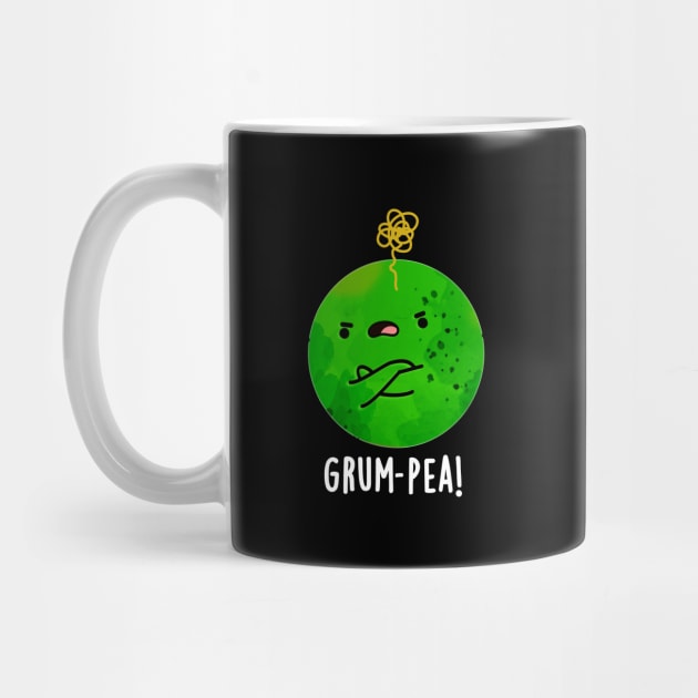 Grum-pea Cute Grumpy Pea Veggie Pun by punnybone